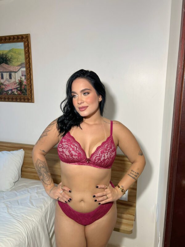 Conjunto lingerie de renda e tule sensual - Image 12